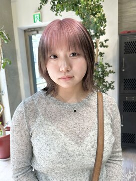 ヲタク 渋谷 代官山 恵比寿(wotaku.) ルーツカラーペールピンクミルクティーチョコレートハイトーン