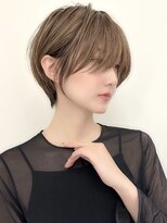 ハイライトバレイヤージュダブルカラーショートカット30代40代