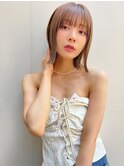 【Lloyd 大宮】ミルクティーベージュ×外はねボブ