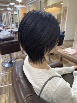 トータルビューティーサロン プリエ(prier) ショートレイヤー/レイヤーカット/くびれショート/黒髪ボブ