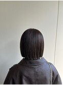 切りっぱなしボブ◯くすみベージュ