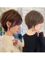 ロンドプロフィール 浦和(Lond profil) 大人可愛い20代30代40代黒髪前下がりショートボブ丸みショート◎