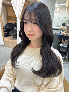 ロンドアジュール 横浜(Lond azur) イメチェン外ハネボブ美髪ワイドバング顔周りレイヤーカット