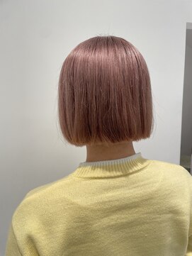 ハイブ 金沢(Hive) 似合わせピンクベージュ　ボブスタイル