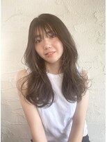 ムード マグ レーベル 南松本(MOOD Mag Label)&nbsp;【艶感★シースルーバング】韓国 髪型 大人可愛いくびれ巻き髪