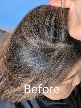 ルオム(LUOMU) ソフトウルフ×白髪ぼかし【脱白髪染めハイライト】[みどりの]