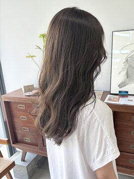 ヘアー アイス 御器所本店(HAIR ICI) ブリーチなしオリーブグリーン透明感カラー秋カラー冬カラー