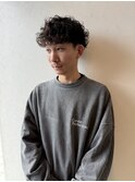 緩め無造作刈り上げマッシュ波巻きパーマツイストスパイラル重め