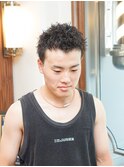 イージードリルパーマメンズスパイキーショート