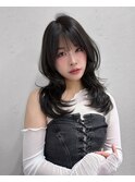 ダークグレージュ/黒髪