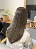 ブリーチ無しオリーブグレーカラー♪
