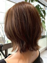 エリマ 調布(elima)&nbsp;調布ストレートパーマレイヤーボブウルフショートベージュカラー