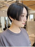 髪質改善レイヤーカット ボブ切りっぱなしボブショートカット