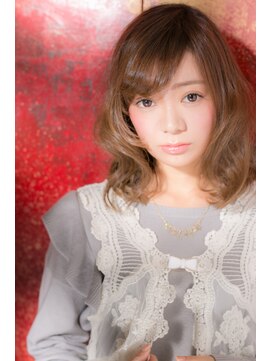 アエカ(aeca) 【aeca銀座】ゆるふわ小顔セミディ