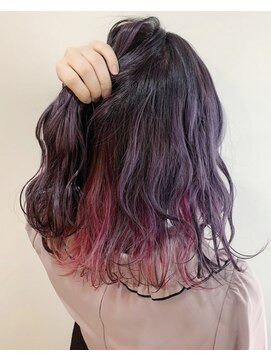 プログレスプラス ★ミディアムワンレンボブ×インナーデザインカラー★