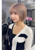～ショートボブ ミルクティーべージュ～【Ria 大阪 梅田】
