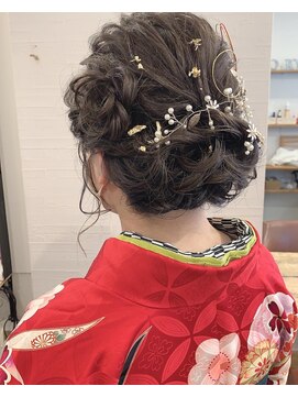 ディーカラー D-COLOR 卒業式 袴 アップスタイル