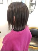 切りっぱなしボブ×ハイライト