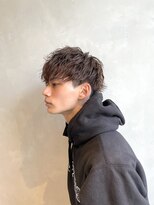 波巻きスパイラルパーマ×無造作マッシュ
