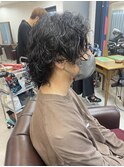 Wolf cut × Spiral perm