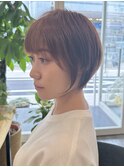 大人ラフウェーブ外ハネボブダークブラウンスウィングショート