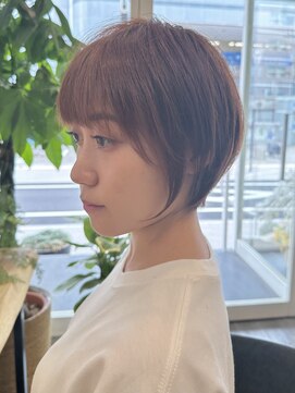 ビューエヒメ(VIEW EHIME) 大人ラフウェーブ外ハネボブダークブラウンスウィングショート