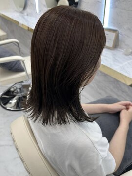 シェノン サントル(CHAINON CENTRE) グレージュカラー/シルキーベージュ/斜めバング[梅田/大阪]