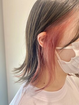 イマジン 川越(IMAGINE) 20代30代透明感抜群!可愛いインナーカラーピンクベージュ