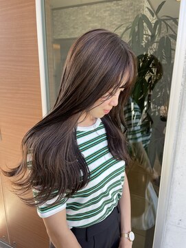 アチーブ ヘア デザイン(achieve hair design) アッシュブラウン透明感ベージュ ツヤ髪ウェーブロング