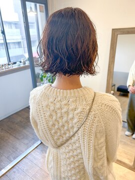 メルト 吉祥寺(melt) *高塚*大人可愛い切りっぱなしボブパーマコテ巻き風イメチェン