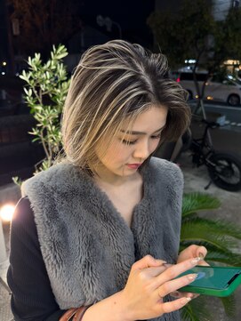 タイドヘア 茨木店(TIDE HAIR) 【海外HAIR】バレイヤージュ/ボブ