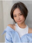 ショートヘア似合わせカットグレージュカラーイメチェン小顔