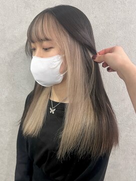 ロウル 渋谷(LOWRL) インナーカラー/ホワイトミルクティー