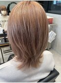 ベージュカラーハイトーン透明感立体感20代30代ブリーチあり