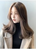 【vlow style#235】韓国レイヤー♯グレージュ