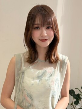 ハニー 町田(HONEY) くびれレイヤー外ハネボブ美髪イメチェンワイドバングベージュ2