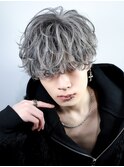 ラウンドマッシュ ホワイトカラー 黒ローライト