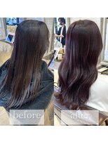 ヴィアスヘアー(vias hair)&nbsp;華やかさをひきだすボルドーカラー×ウェーブスタイル