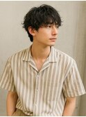 スーツ短髪ツーブロック束感モテる黒髪イメチェンパーマ流行