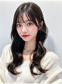 10代20代艶感前髪ワンカールサイドバングくびれヘア
