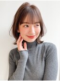 艶感サイドバング前髪美髪レイヤーカットくせ毛風カール