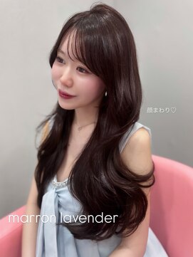 ボタン シブヤ(VOTAN SHIBUYA) マロンラベンダーグレージュ/韓国ヘア/渋谷/レイヤー/顔まわり