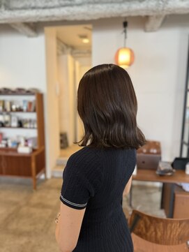 ホネン(honen) 伸ばしかけロブ×艶髪ブラウン　薬院/天神/平尾