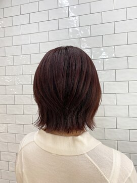 ループウエスト(LOOP WEST) ショートウルフ×カシスピンク　1018