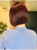 【mimura】ワインレッド　ミニボブ　チェリーレッド　草加　谷塚