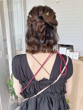 ヒトノワ(Hito.nowa) お呼ばれセットミディアムハーフアップ【津田】