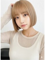 アース 大曽根店(HAIR&MAKE EARTH) earthショートレイヤーボブミルクティー丸みショートボブ