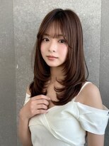 ハローバイシー 仙台(Hello by Sea)&nbsp;ココアベージュ×レイヤー[小顔/黒髪/オリーブグレー]