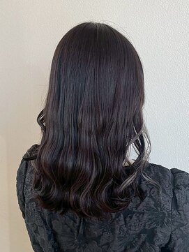 透明感ダークブラウン/レイヤーカット/艶髪/ウェーブ