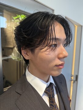 サイン メンズ 渋谷(SIGN men's) フェザーパーマダウンパーマニュアンスパーマセンターパート